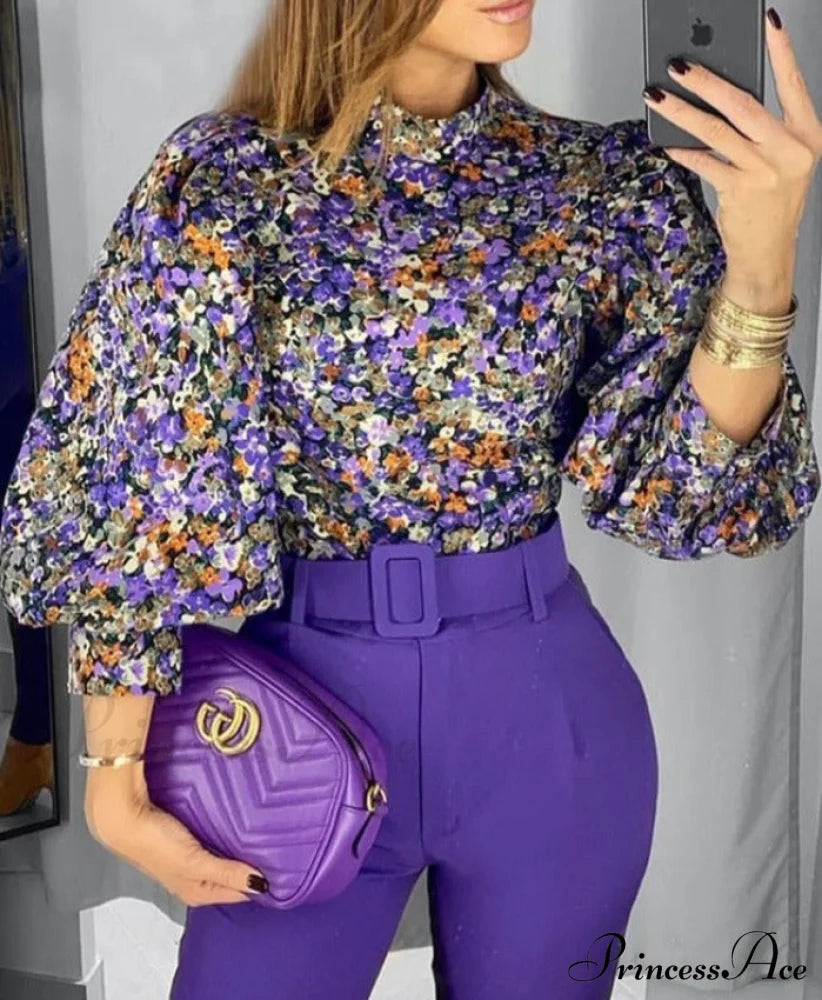 Lurdes Blouse Purple / S Tops & Blouses