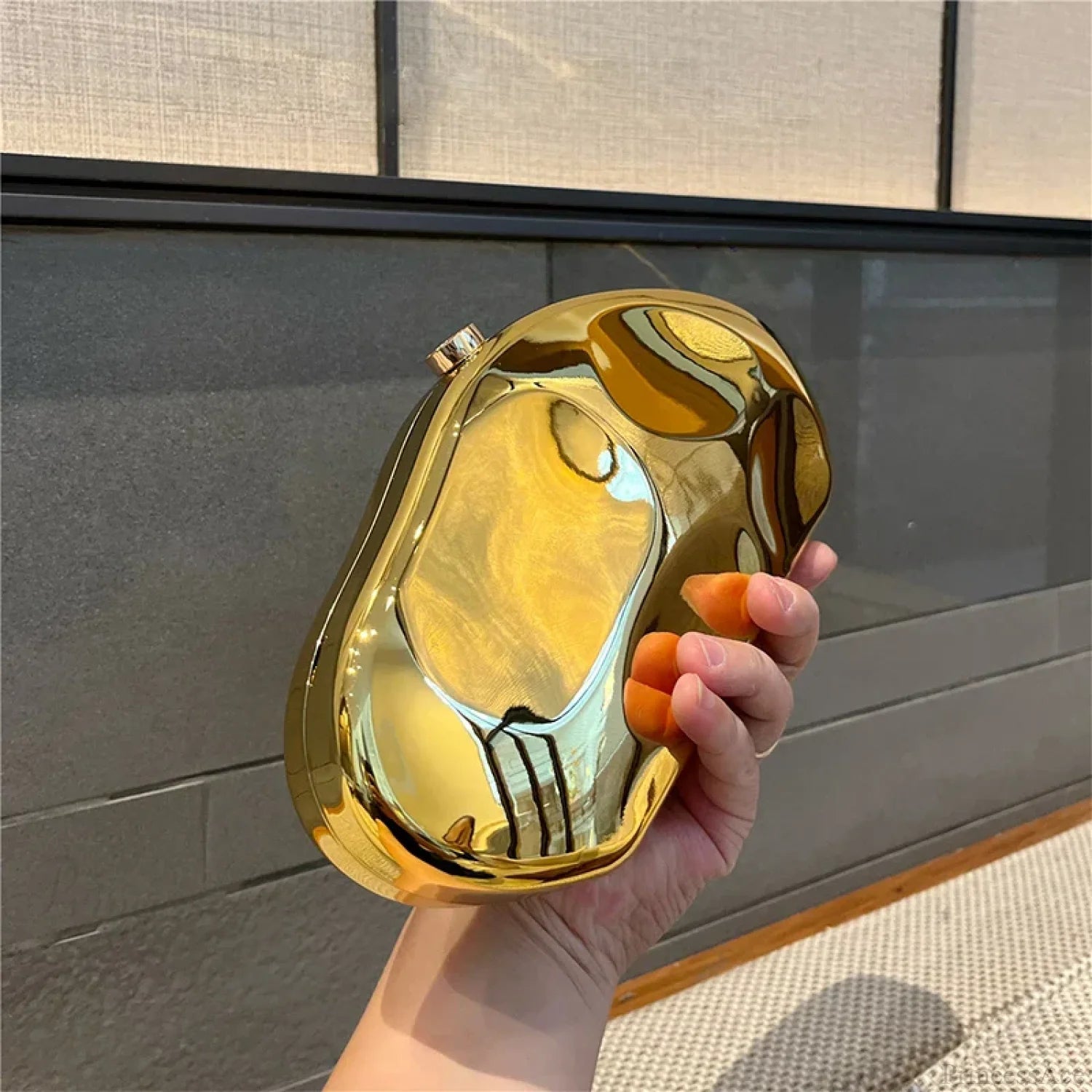 Luxury Gold Acrylic Evening Purse Designer Wedding Bag clutchbag-250126