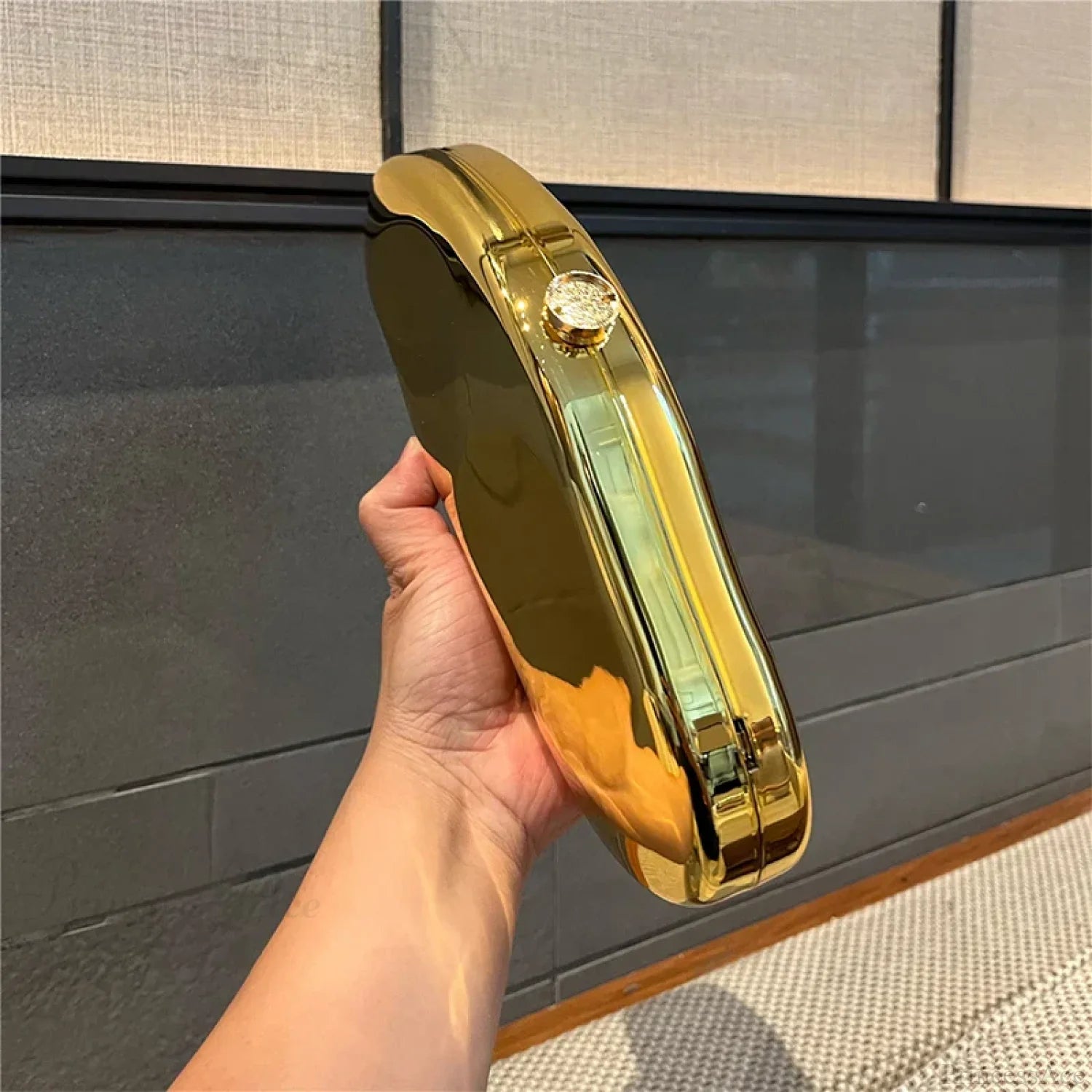 Luxury Gold Acrylic Evening Purse Designer Wedding Bag clutchbag-250126