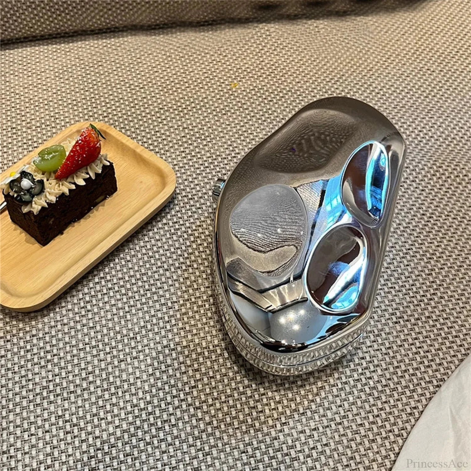 Luxury Gold Acrylic Evening Purse Designer Wedding Bag Silver / (20cm clutchbag-250126