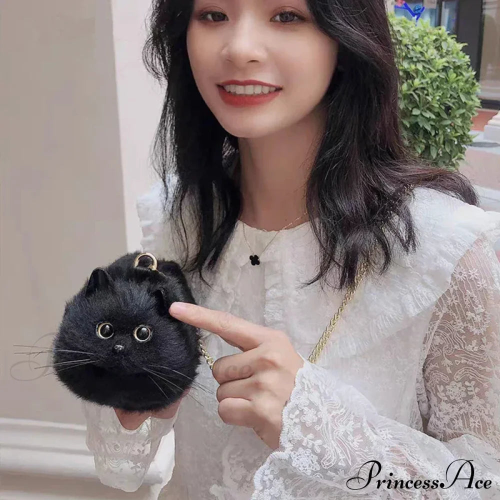 Luxury Mini High Quality Cute Black Cat Women’s Fashion Crossbody Bag Halloween