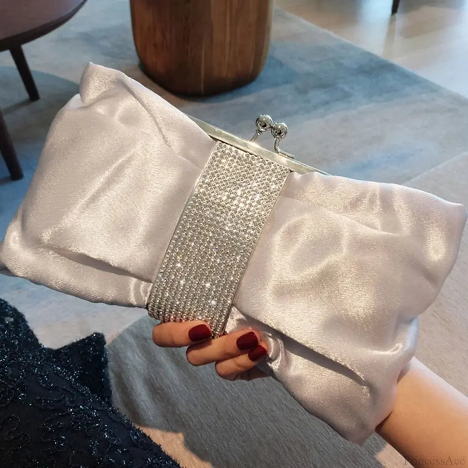 Luxury Rhinestone Bow Evening Clutch Bag clutchbag-250126