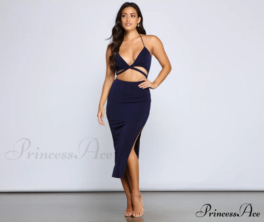 Major Stunner Cutout Midi Dress - Lady Occasions