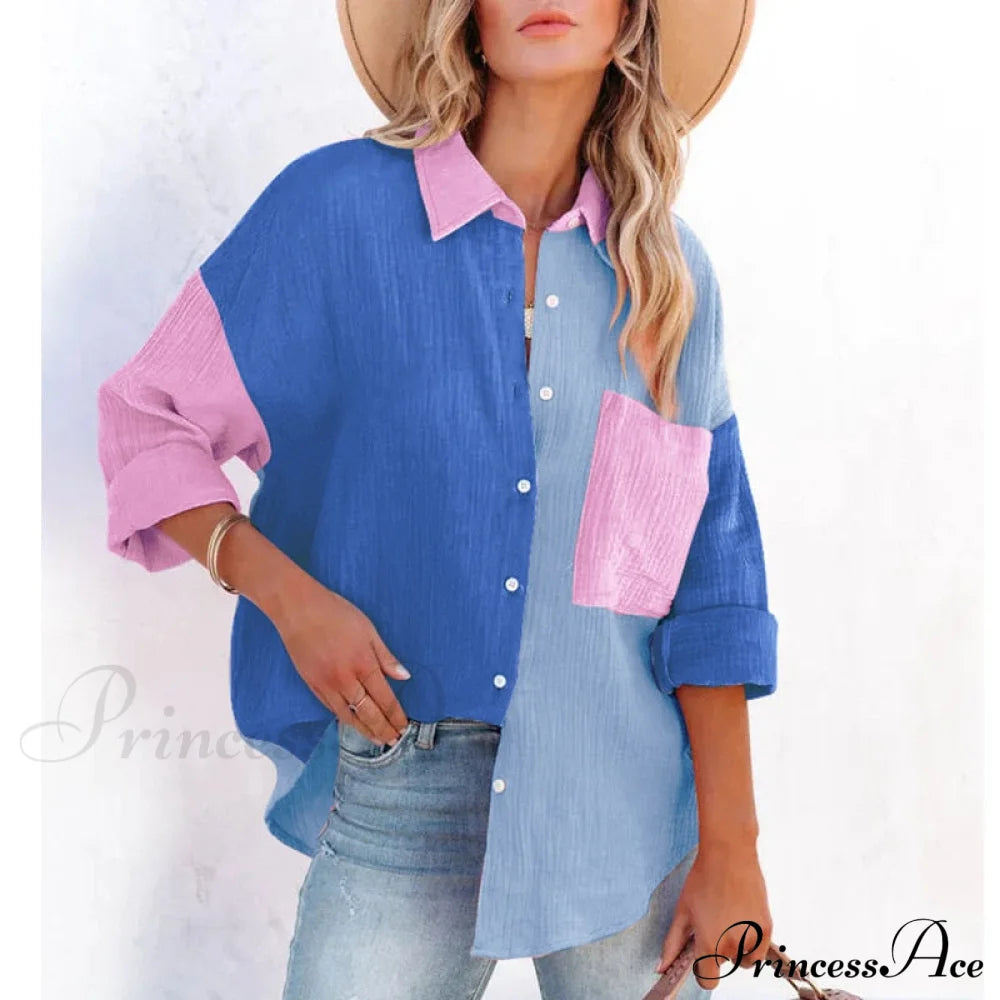 Marly Blouse Blue Grey / S Tops & Blouses