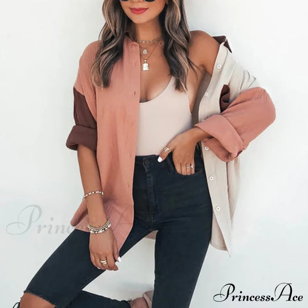 Marly Blouse Pink Brown / S Tops & Blouses