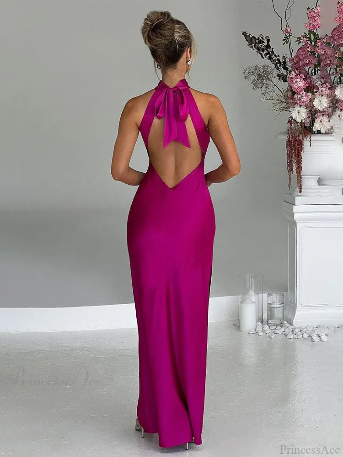 Maxi Long Vacation Dress Women Halter vacationdress-250223