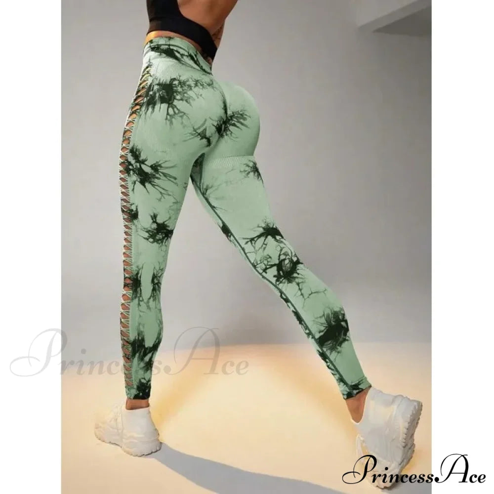 Mesh Out High Waist Push Up Yoga Gym Legging