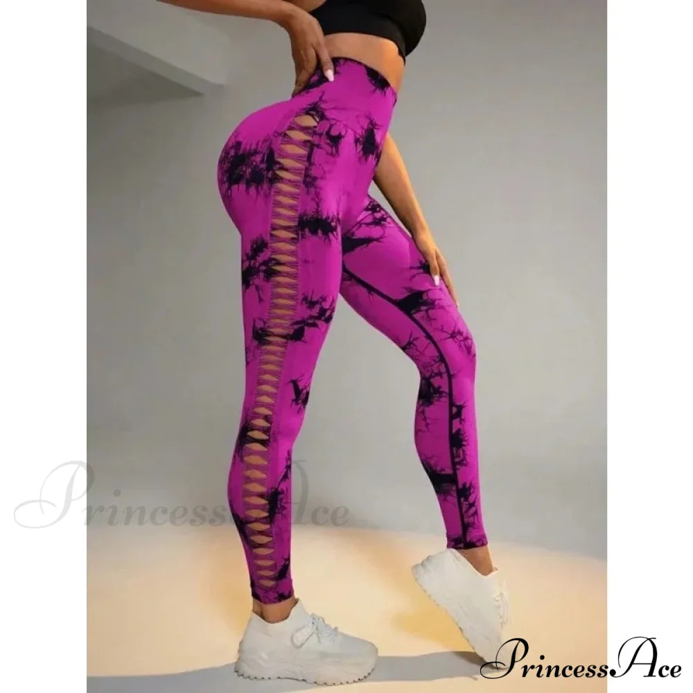 Mesh Out High Waist Push Up Yoga Gym Legging