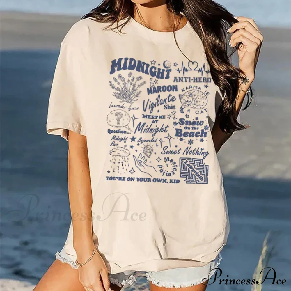 Midnights Text Stylish Graphic Tee