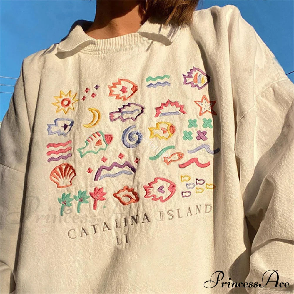 Mini Cute Colorful Graphic Cotton Hoody Pullover