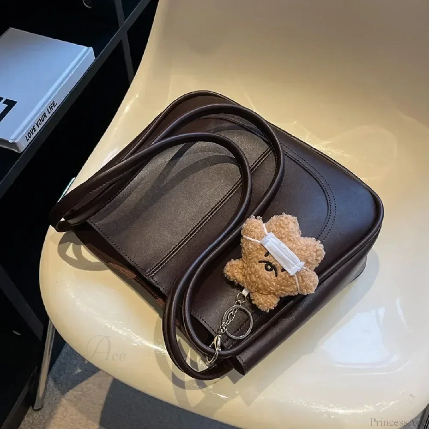 Minimalist PU Leather Shoulder Bag shoulder-250126