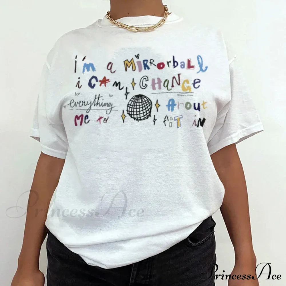 Mirrorball Trendy Music Charming Graphic Short Sleeve Tee