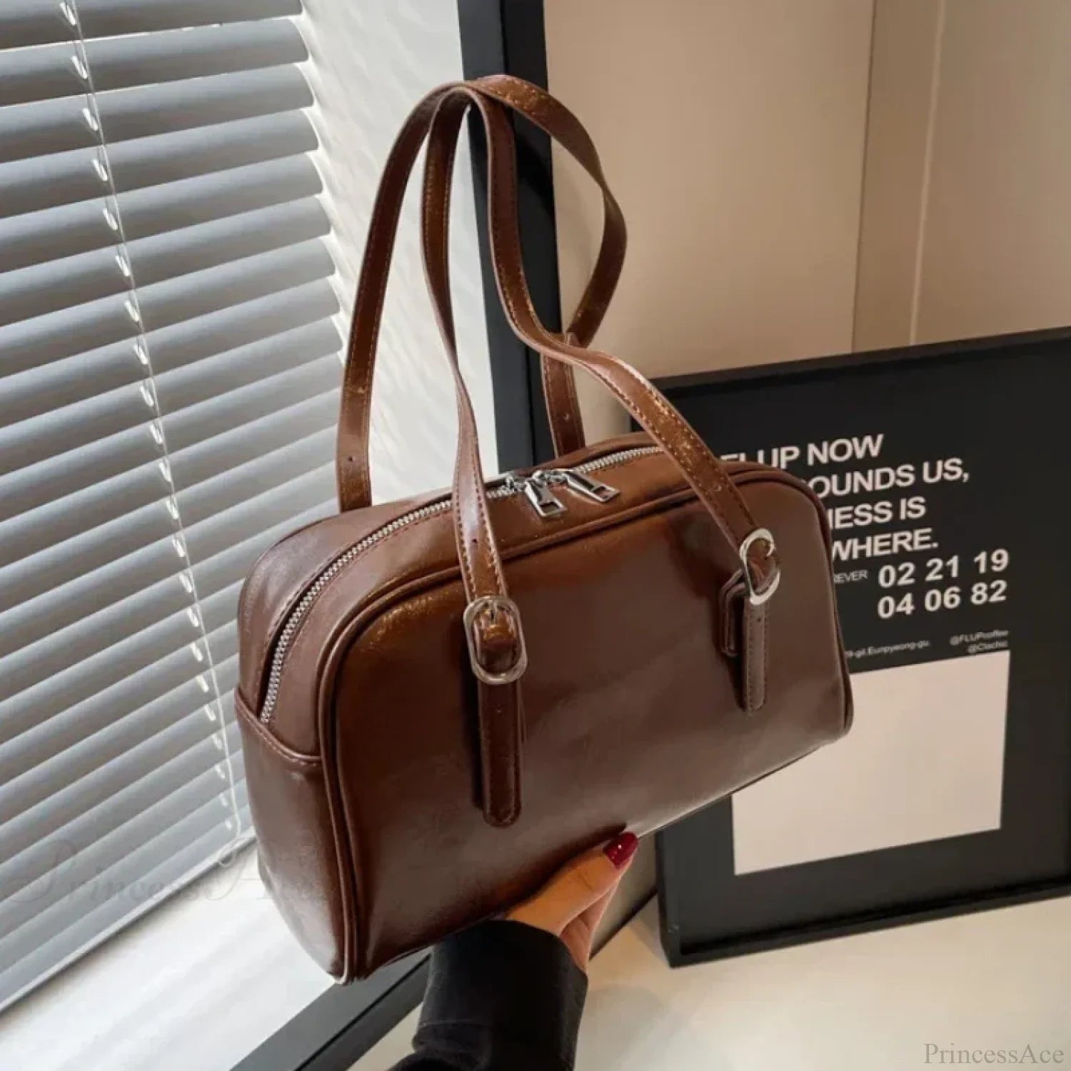 Monochrome Fashion Boston Shoulder Crossbody Bag shoulder-250126