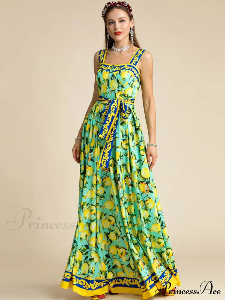 Montecita Elegant Maxi Dress Mint / S