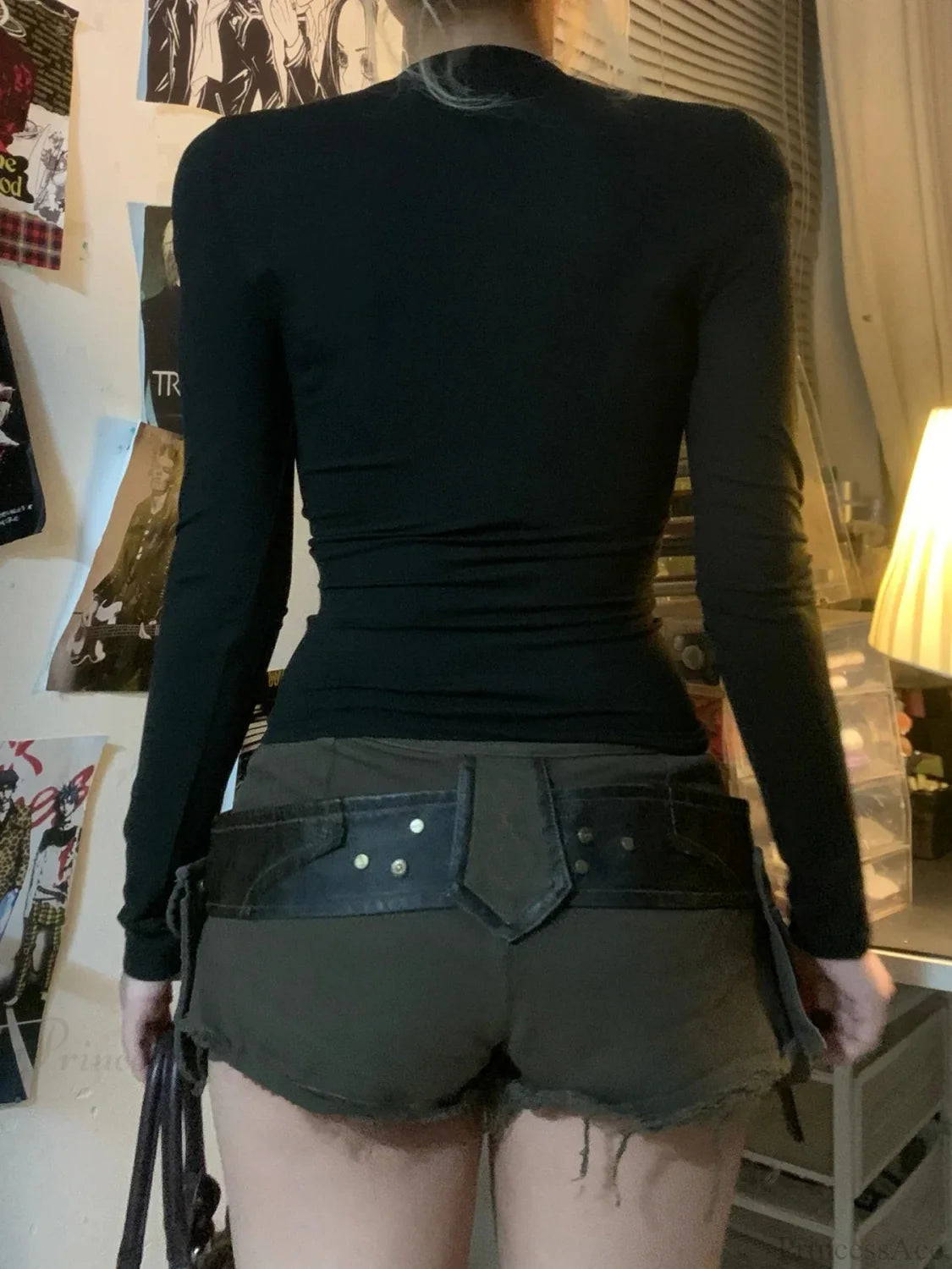 Net Empty Sleeve Knit Top