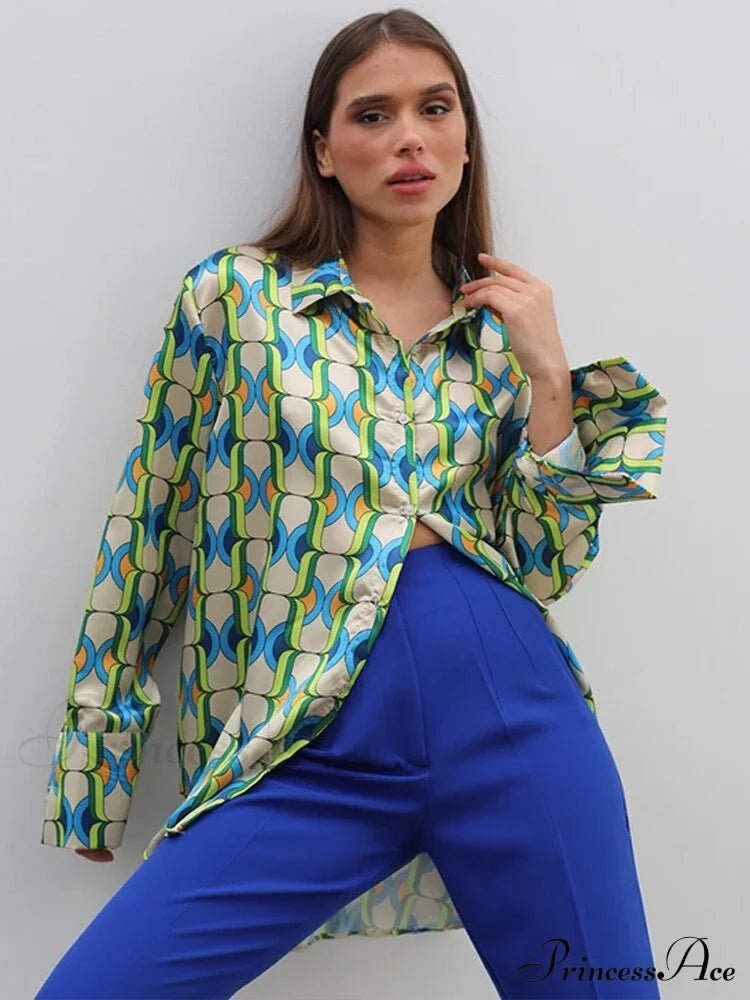 New Fashion Lady Y2K Blouse Green / S