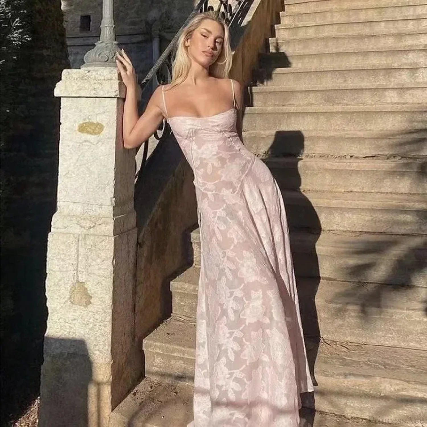 New Fashion Sexy Perspective Seaside Floral Dress floraldress-250126