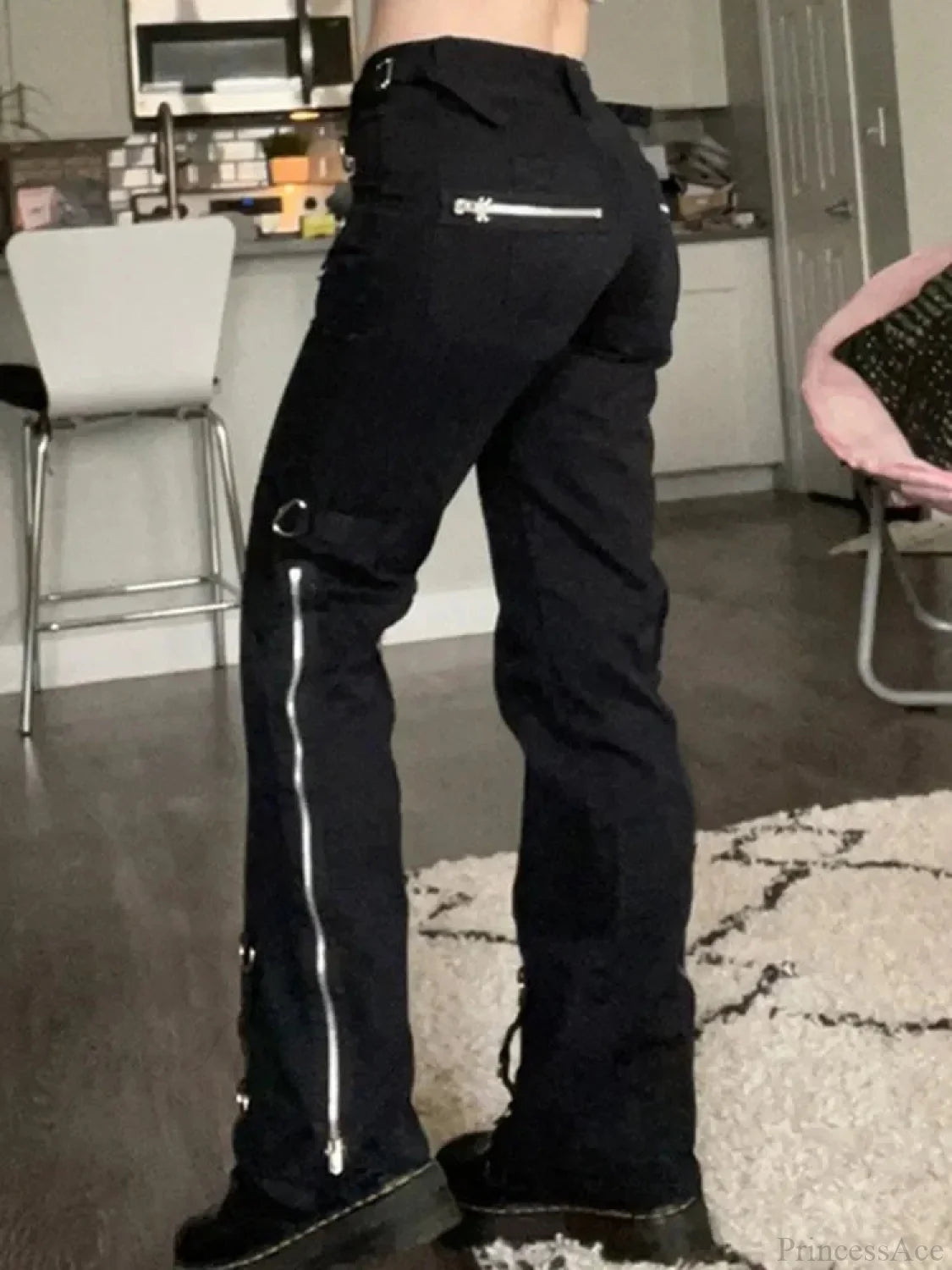 New Gloomy Punk Gothic Y2K Patchwork Pant