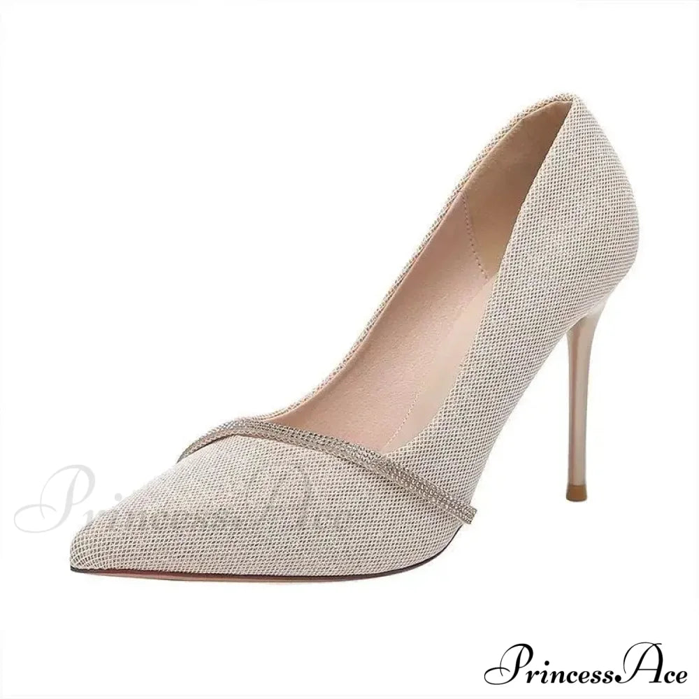 New Rhinestone Pointy Heelsfashion Stiletto Bridesmaid Shoes High Heel