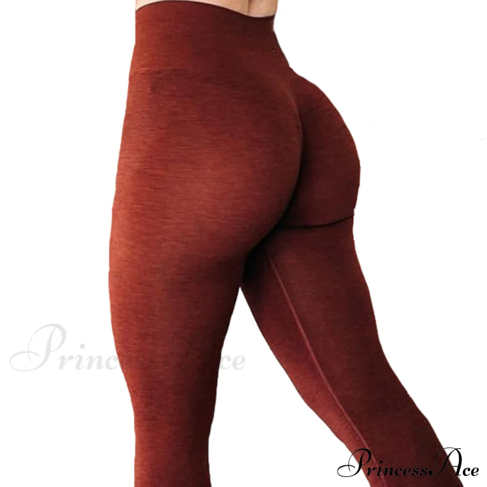 New Scrunch Butt Leggings Wine Red / S