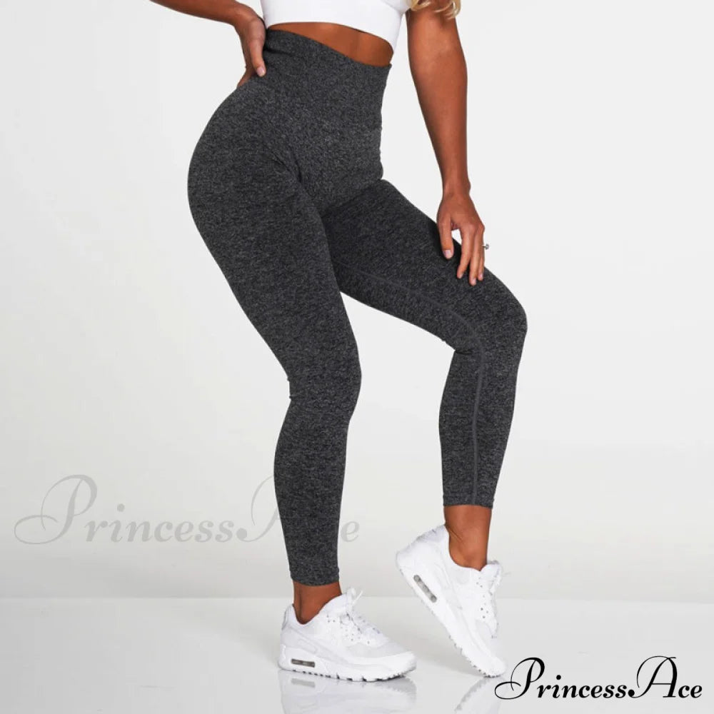 New Seamless Scrunch Leggings Black / S