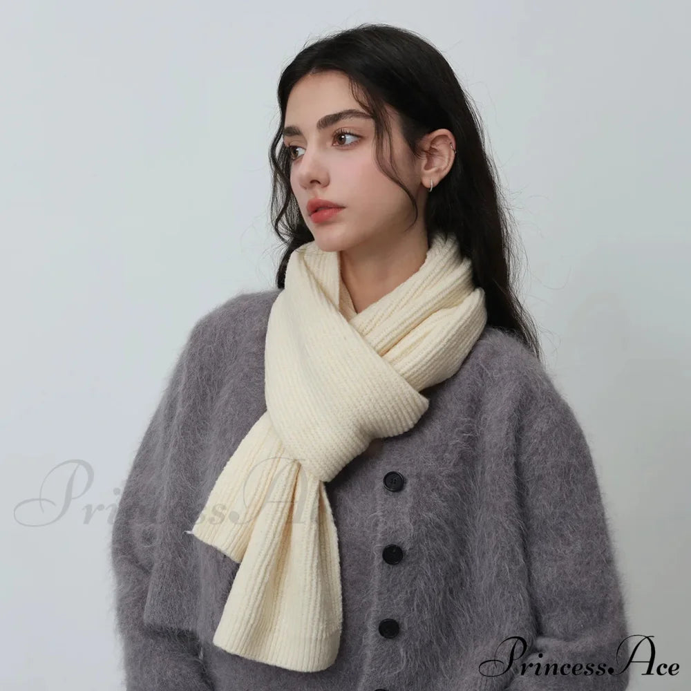 New Warm Knitted Wool Blended Scarf For Autumn Winter Comfort Scarfs-L