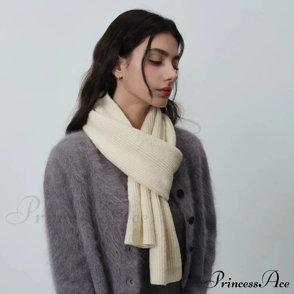 New Warm Knitted Wool Blended Scarf For Autumn Winter Comfort Scarfs-L