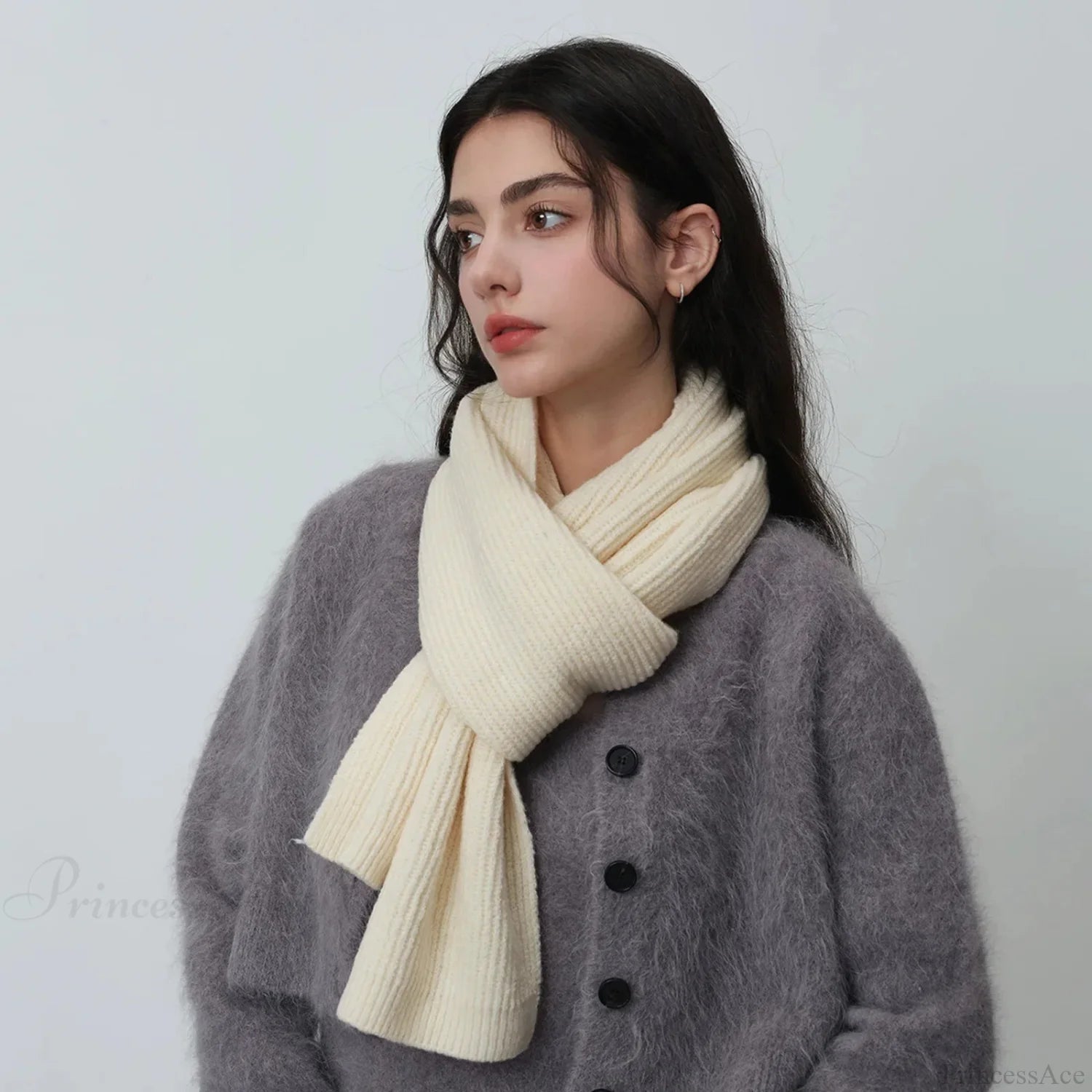 New Warm Knitted Wool Blended Scarf For Autumn Winter Comfort Scarfs-L