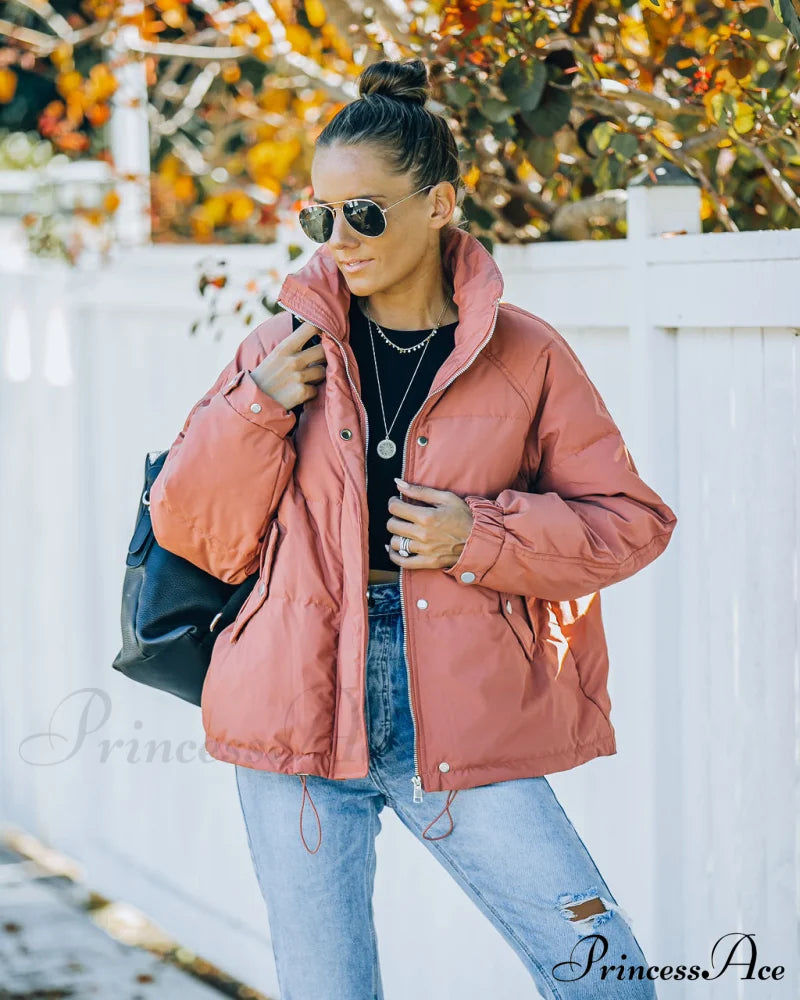 Nicola Puffer Jacket With Pockets Coats-L