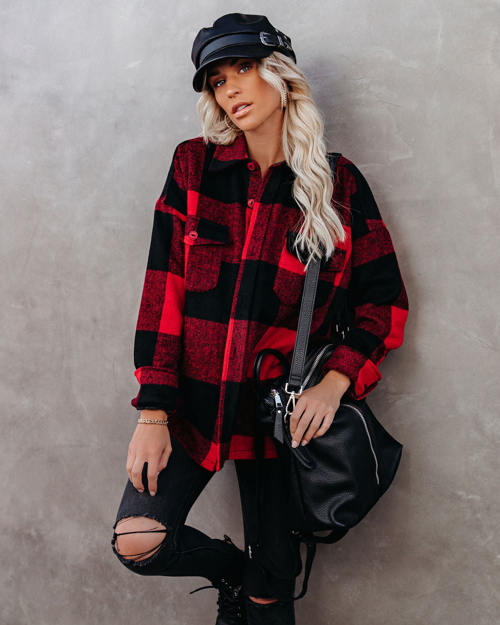 Nicolas Plaid Button Down Shirt Jacket