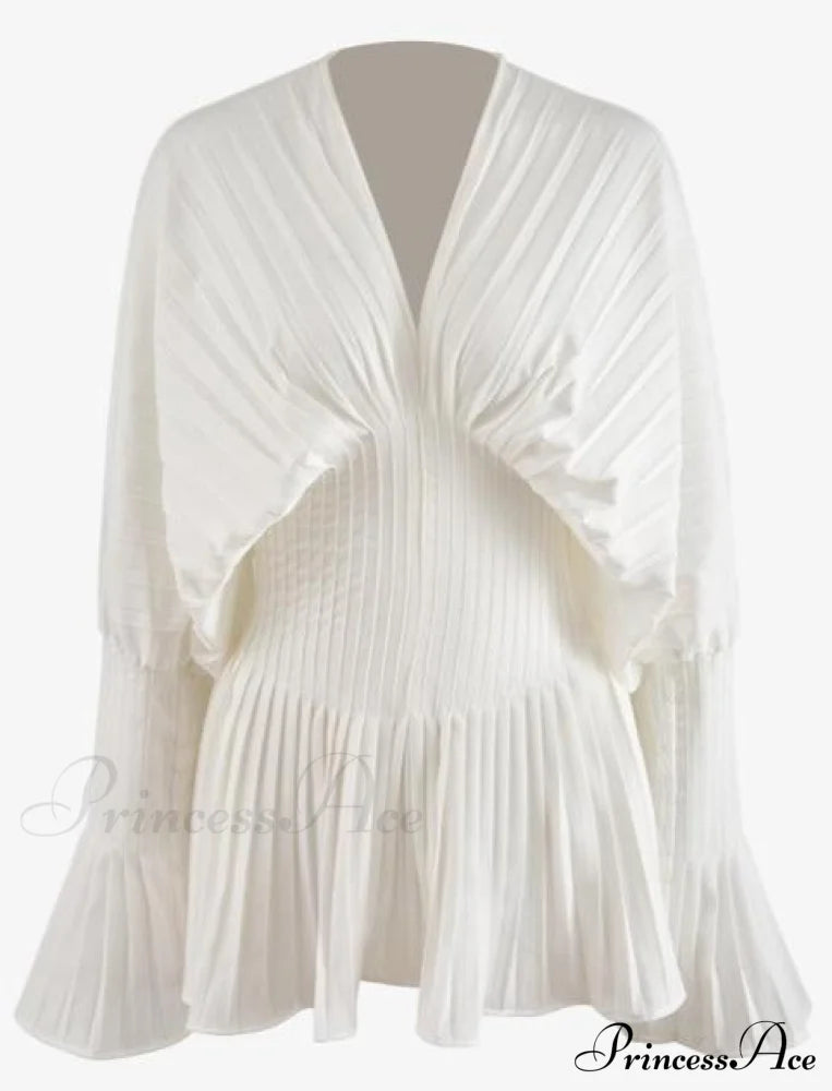 Odette Blouse M / White Tops & Blouses