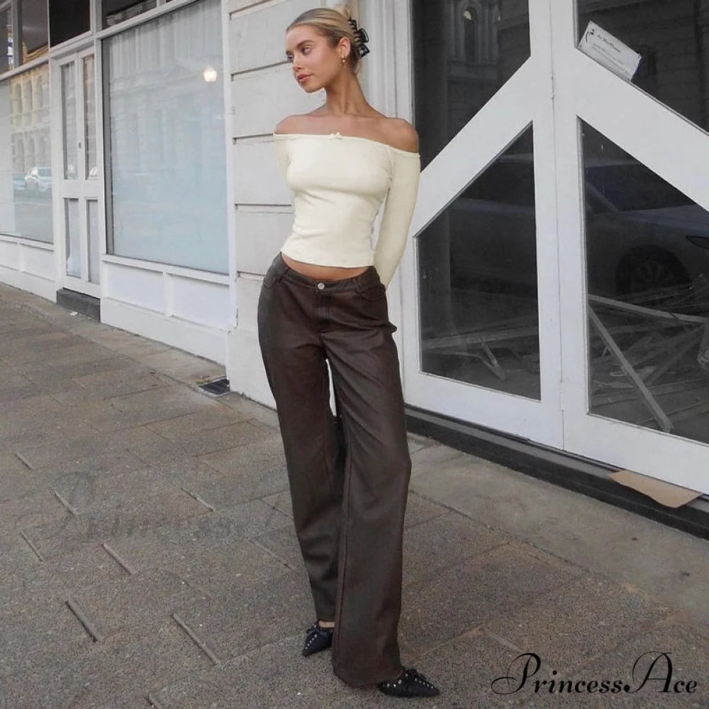 Off-Shoulder Long Stylish Sleeve Bow Top