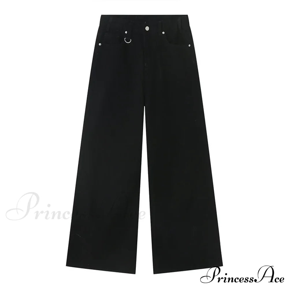 Old Male Pants Summer Blue Washed Denim Casual Menwear Wide Leg Trousers 2024 New Fashion Jeans