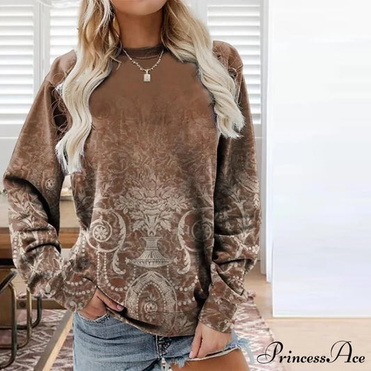 Ombre Retro Sweater Blouses