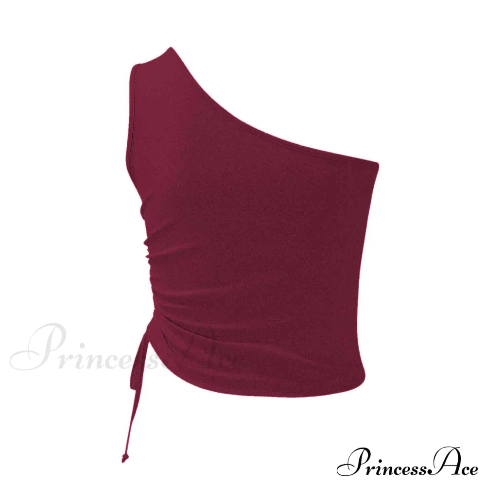 One Shoulder Cami Tie With Detail