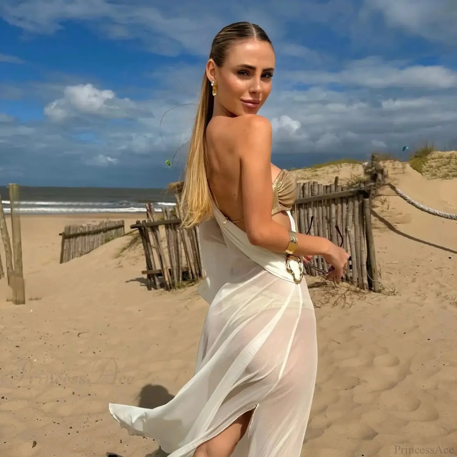 One-Shoulder High Waist Bikini Set Three Piece Swimsuit