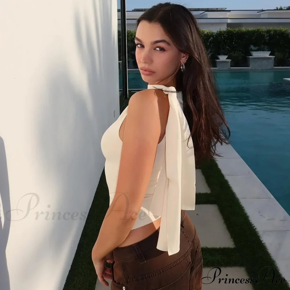 One Shoulder Long Charming Sleeve Tie Up Top Lace Tees