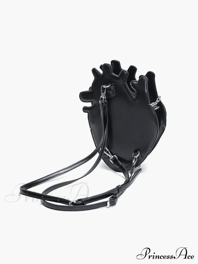 Original Dark Binding Chain Heart Punk Gothic Style Metal Sexy Shoulder Bag Halloween