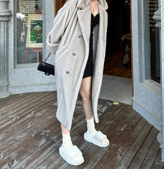 Oversized Faux Mink Fluffy Winter Overcoat