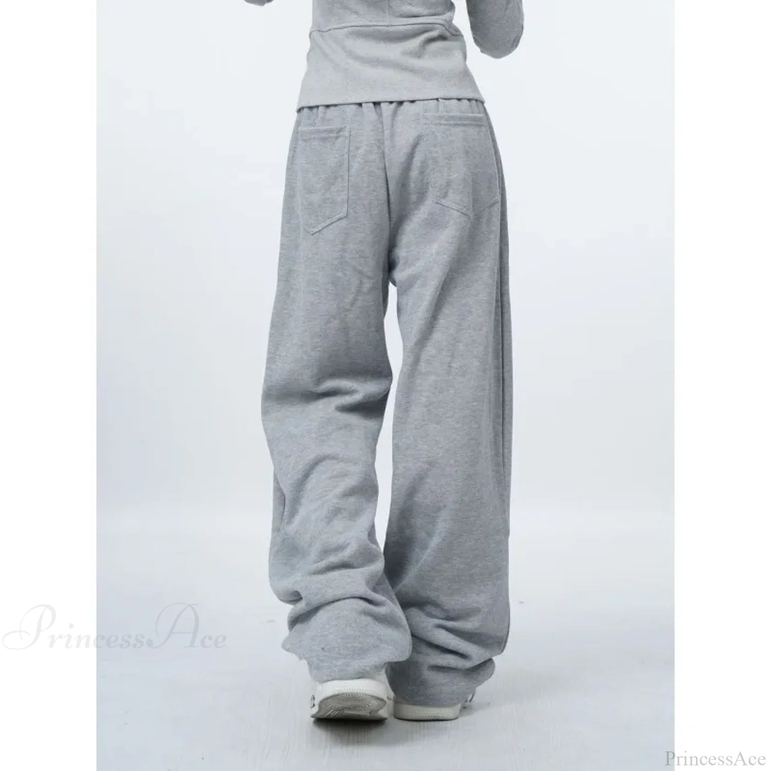 Oversized Gray Y2K Women Sweatpants Pants