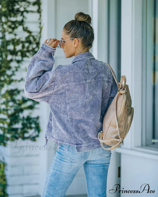 Paddington Corduroy Jacket - Lavender Coats-L