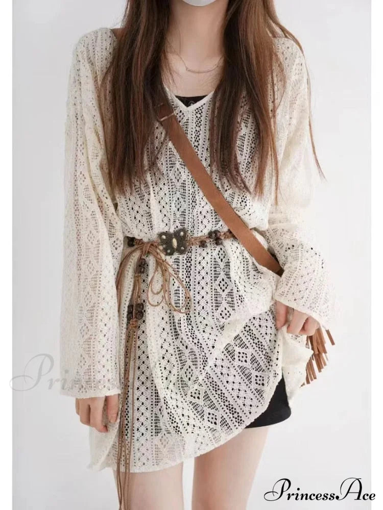 Party Lady Office Knitted Set Style Women Mini Korean Casual Autumn Blouse Clothing Gown Piece 2