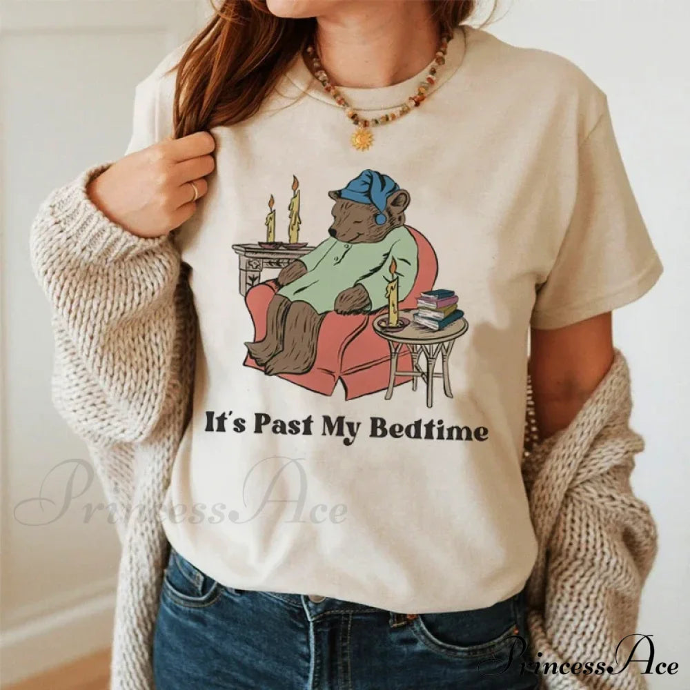 Past My Bedtime Charming Bookworm Graphic Tee Tees