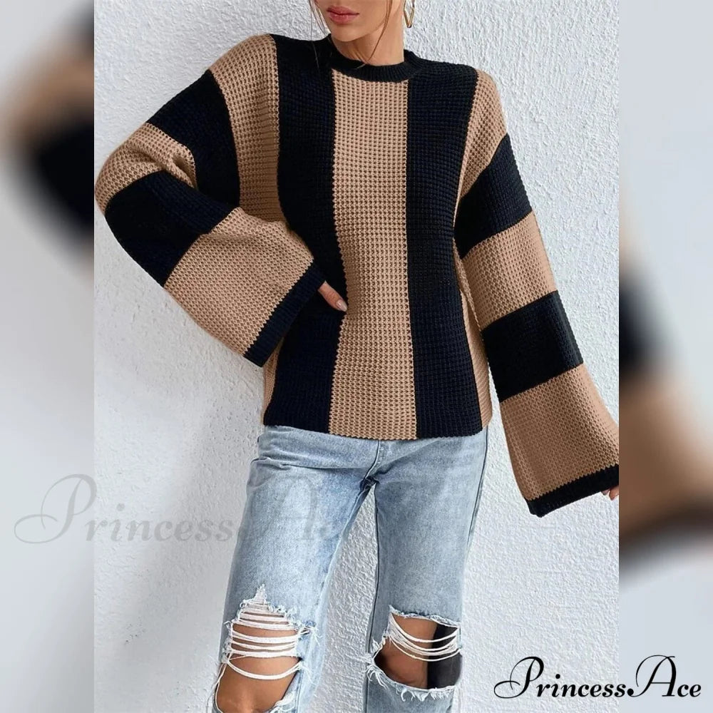 Patchwork Striped Women’s Sweater