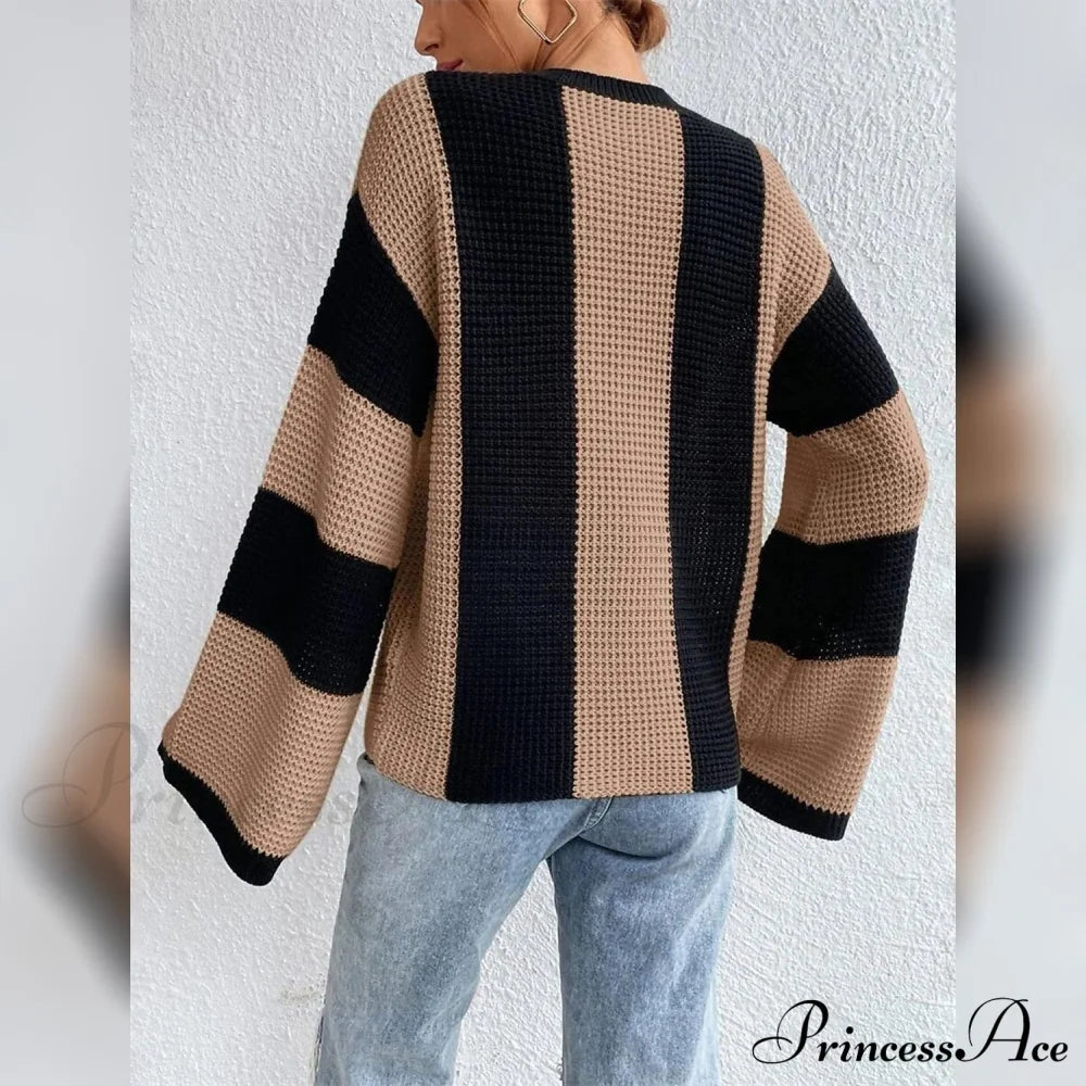 Patchwork Striped Women’s Sweater