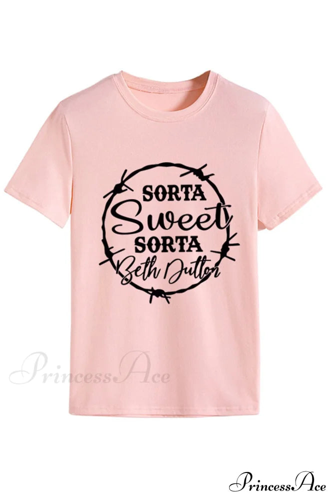 Patterned Sweet T-Shirt Pink / S Tees