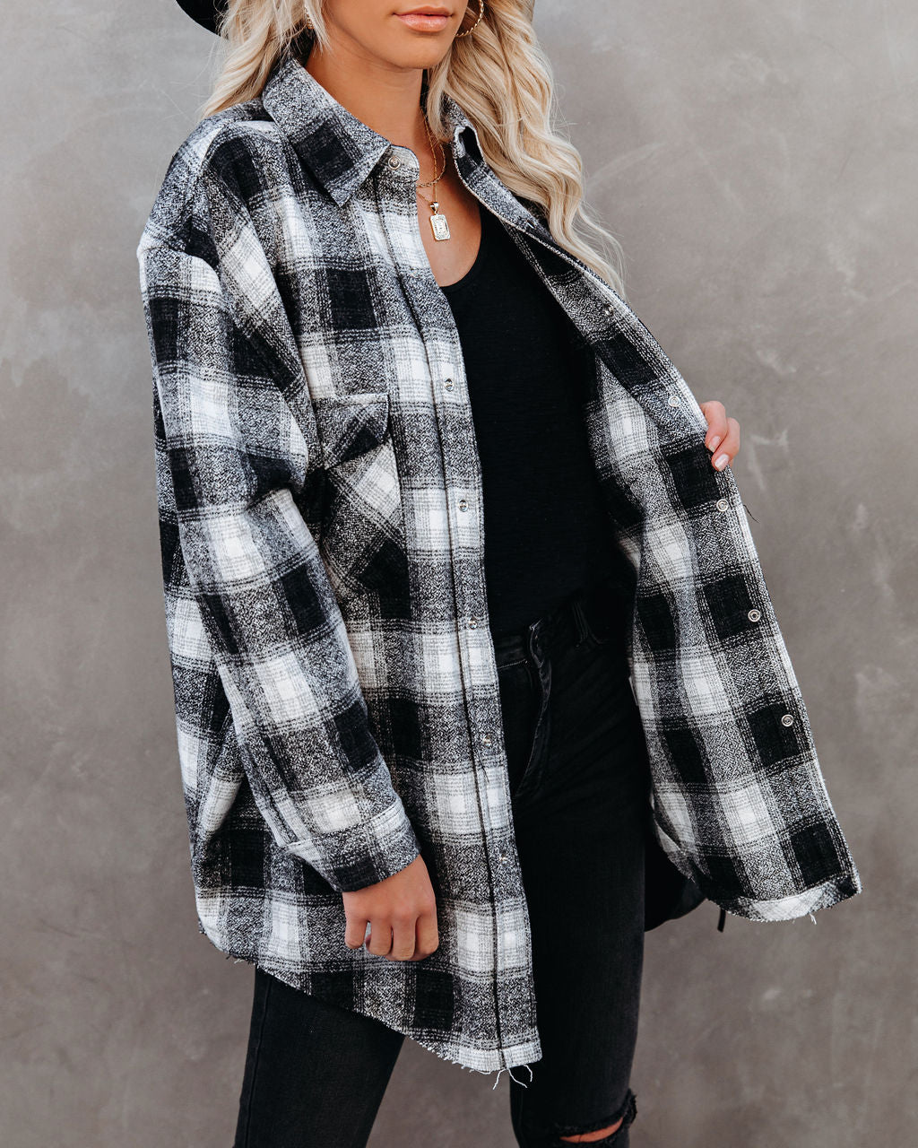 Paxon Plaid Button Down Shirt Jacket