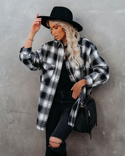 Paxon Plaid Button Down Shirt Jacket