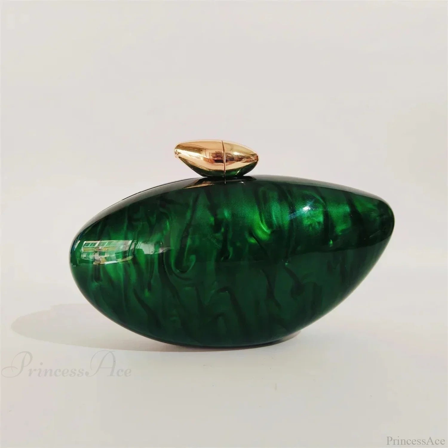 Pearl Brown Marble Acrylic Box Evening Clutch Bag o shape chain8 clutchbag-250126