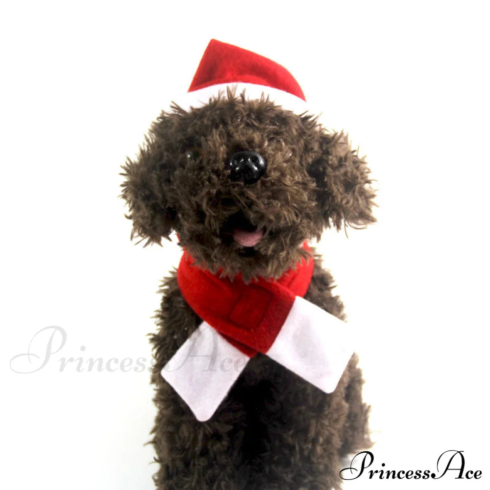 Pet Dog One-Sided Velvet Scarf Hat Kit